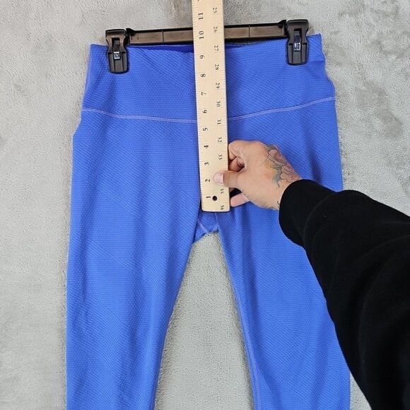 Prana Misty Capri Leggings Womens Size M Blue Nylon Blend Yoga Comfort Stretch - Picture 7 of 8